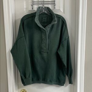 Aerie Getaway Quarter Snap Green Size Small
